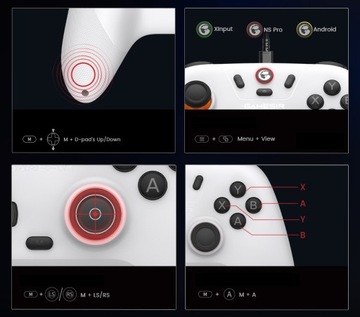 Bezprzewodowy kontroler gamepad wieloplatformowy GameSir Nova Lite biały
