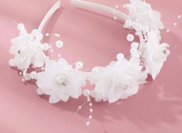 opaska stroik kwiaty 3D wesele ślub chrzest