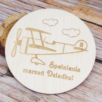 Podkładki drewniane dla dziadka taty prezent 4 szt