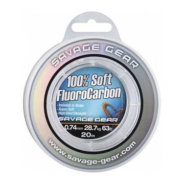 SAVAGE GEAR SOFT FLUOROCARBON 20M - 0.60MM