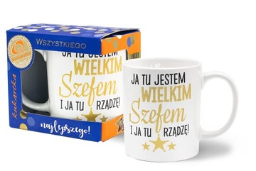 Kubek jestem wielkim szefem. Prezent na Walentynki