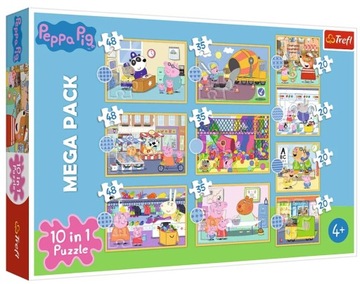 PUZZLE 10W1 POZNAJ ŚWINKE PEPPE TREFL 90383