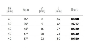 MagnaPlast HT PLUS Колено HTB 40 мм 45° 10720 Сточные воды