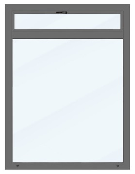 WITRYNA ALUMINIOWA Z OKNEM UCHYLNYM OKNO ALUMINIUM 130cm x 170cm Na Wymiar