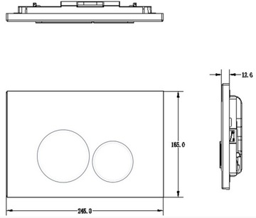 Przycisk spłukujący do stelaża wc Geberit Delta Sigma chrom mat srebrny