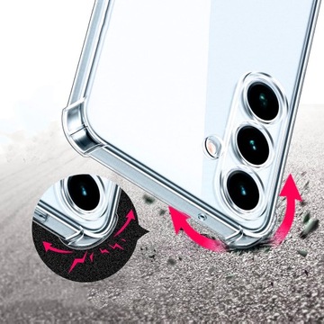 ZESTAW Etui do SAMSUNG GALAXY M35 5G ANTI-SHOCK OBUDOWA CLEAR CASE + SZKŁO