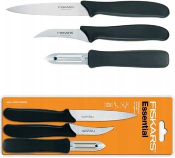 NÓŻ FISKARS OBIERAK SKROBAK obieraczka KUCHENNY DO JARZYN WARZYW zestaw 3 x