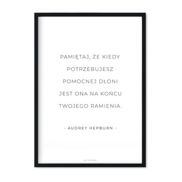 Pomocna dłoń Cytat Motywacyjny Obraz Plakat A4