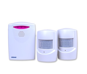 ORNO 2x CZUJNIK RUCHU + ALARM SYGNALIZATOR WEJŚĆ