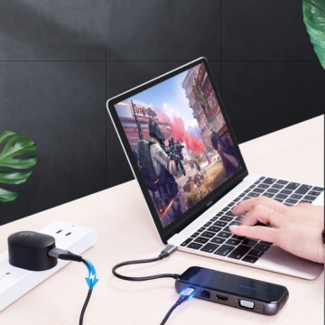 VENTION HUB Type-C 10-в-1 HDMI VGA RJ45 PD-ридер