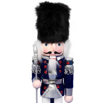 ДЕРЕВЯННАЯ ФИГУРКА ЩЕЛКУНЧИК 30см ТЕМНО-СИНИЙ