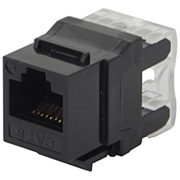 MODUŁ GNIAZDO KEYSTONE RJ-45 RJ45 KAT.6 CZARNY