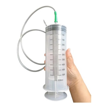 Strzykawka wielokrotnego użytku do olejów z wężem 1m 300ml