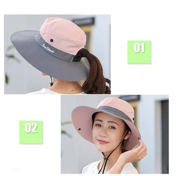 ЖЕНСКАЯ ШЛЯПА С УФ-СОЛНЦЕМ С МЕСТАМИ ДЛЯ КОНСКОГО ХВОСТА