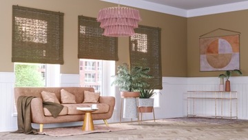 Римская штора, бамбуковая штора на окно, 80х160 см, ТЕМНО-КОРИЧНЕВЫЙ