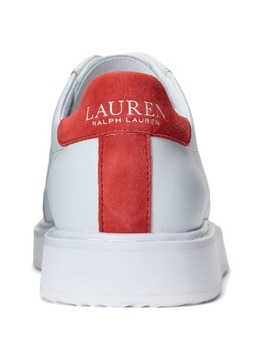 Creepersy sneakersy białe LAUREN Ralph Lauren wzór