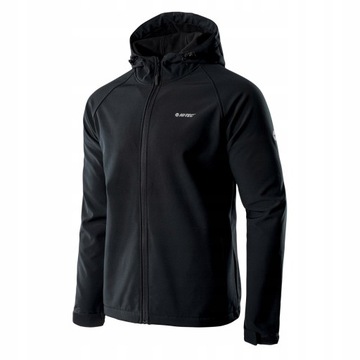 CZARNY MĘSKI SOFTSHELL HI-TEC NETI MEMBRANA, r M