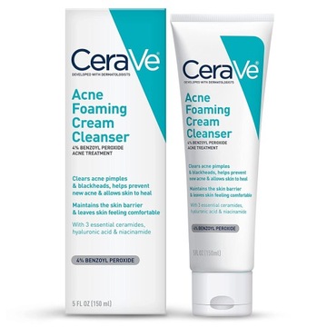 CeraVe Acne Foaming Cream Cleanser Acne Treatment