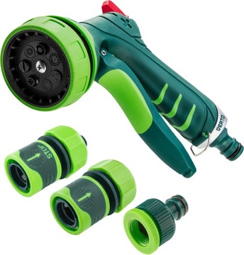 PISTOLET DO WODY ZRASZACZ + ZŁĄCZKI 1/2 7 FUNKCJI