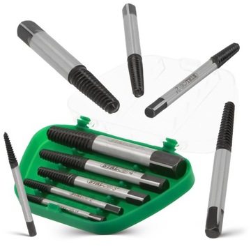 5x экстракторов для удаления порванных, сломанных, поврежденных болтов, винтов, шпилек