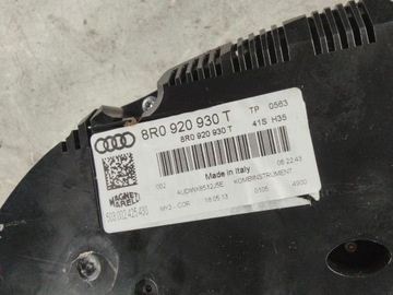 AUDI Q5 8R 13R 2.0 TDI PŘÍSTROJOVÁ DESKA BUDÍKY 8R0920930T