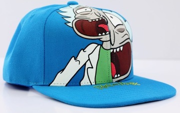 Czapka z prostym daszkiem męska Rick and Morty SNAPBACK 56-60cm niebieska