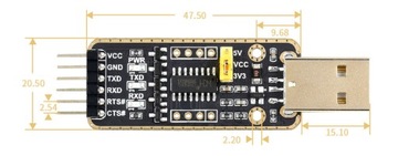 USB-UART преобразователь CH343G 5В 3,3В 2,5В 1,8В
