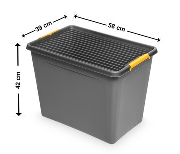 КОРОБКА КОРОБКА ПЛАСТИКОВЫЙ КОНТЕЙНЕР 80 Л КОЛЕСА