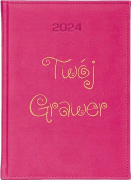KALENDARZ TERMINARZ B5 dzienny 2024 Twój Grawer