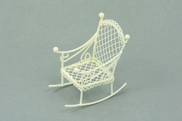 MINI OGRÓD - Fotel bujany, biały - 4,5cm wysoki