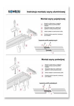ЗАГЛУШКА КОВАЛЬСКОГО ДЛЯ АЛЮМИНИЕВЫХ РЕЛЬСОВ ОДНОПОЛЕЙНАЯ ДВУХПУСОВАЯ БЕЛАЯ 2 ШТ.