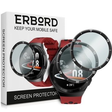 2x SZKŁO HYBRYDOWE ERBORD DO HUAWEI WATCH GT 2E + ZESTAW INSTALACYJNY