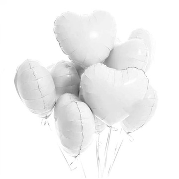 ФОЛЬГИРОВАННЫЙ ШАР БЕЛОЕ СЕРДЦЕ НА ДЕНЬ ВАЛЕНТИНА