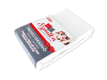 Prześcieradło z gumką Jersey 200x220 białe