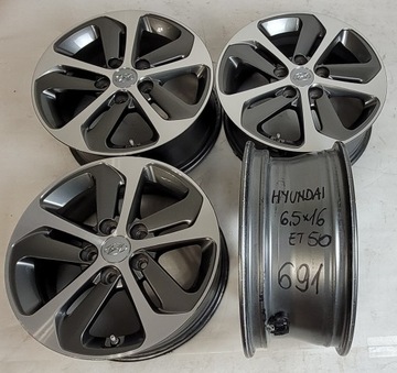 4× DISK HLINÍK HYUNDAI OE 52910-A6700 6.5" X 16" 5X114.3 ET 50