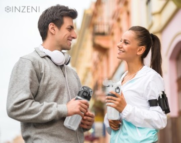 Бутылка для воды или сока INZENI, 0,6 л, Tritan, без БФА, белая
