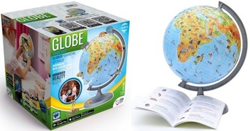 Globus ZOOLOGICZNY 220mm książka prezent APLIKACJA