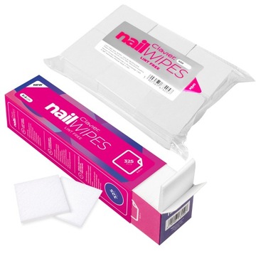 Waciki bezpyłowe Clavier Nail Wipes zestaw 925 szt