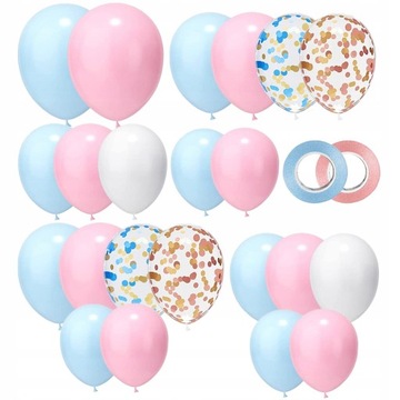 Różowe balony Decor Płeć ujawnia DIY Kolorowe