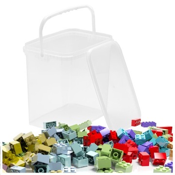 ПРЯМОУГОЛЬНОЕ ВЕДРО 10 Л с допуском ПИЩЕВЫХ ПРОДУКТОВ, прозрачное