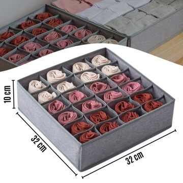 СЕРЫЙ ОРГАНАЙЗЕР ДЛЯ НОСКОВ ДЛЯ ВСТАВКИ В ЯЩИК 24