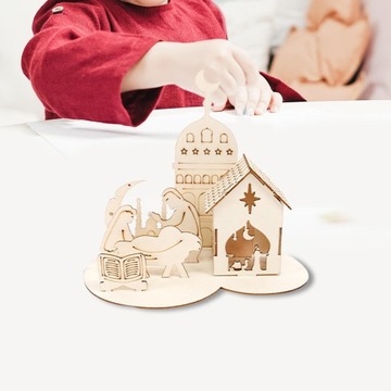 Ид Мубарак Деревянное украшение 3D-головоломка с замком в сборе Креативный стиль B