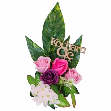 Букет мыльных цветов, мыльные розы, гортензии, подарок на женский день