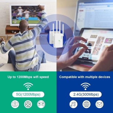 Усилитель сигнала Wi-Fi Сеть 5 ГГц СИЛЬНЫЙ РЕГУЛЯТОР Wi-Fi 1200 Мбит/с