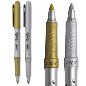 ПЕРМАНЕНТНЫЙ МАРКЕР BIC МЕТАЛЛИК ЗОЛОТОЙ И СЕРЕБРЯНЫЙ X2