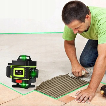 POZIOMICA LASEROWA HILDA 16 LINII LASER KRZYŻOWY + STATYW 150CM ZESTAW XXL