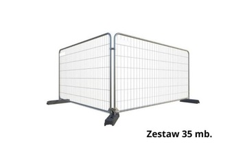 Ogrodzenie tymczasowe panel owalny 35mb zestaw