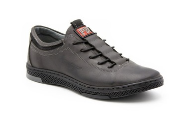 Buty męskie skóra casual gray od dobrebutypl