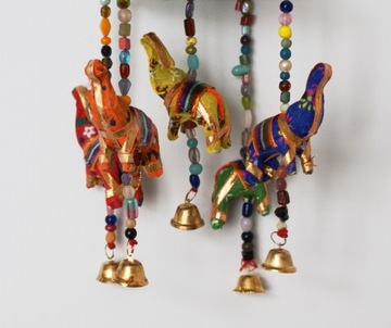 Декоративные колокольчики, декоративный подвесной колокольчик, балдахин и слоны.