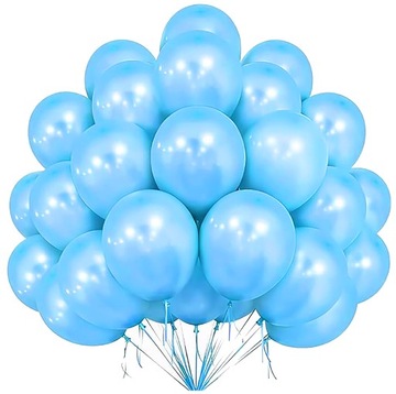 Balony błękitne na roczek chrzest 100 szt girlanda balonowa